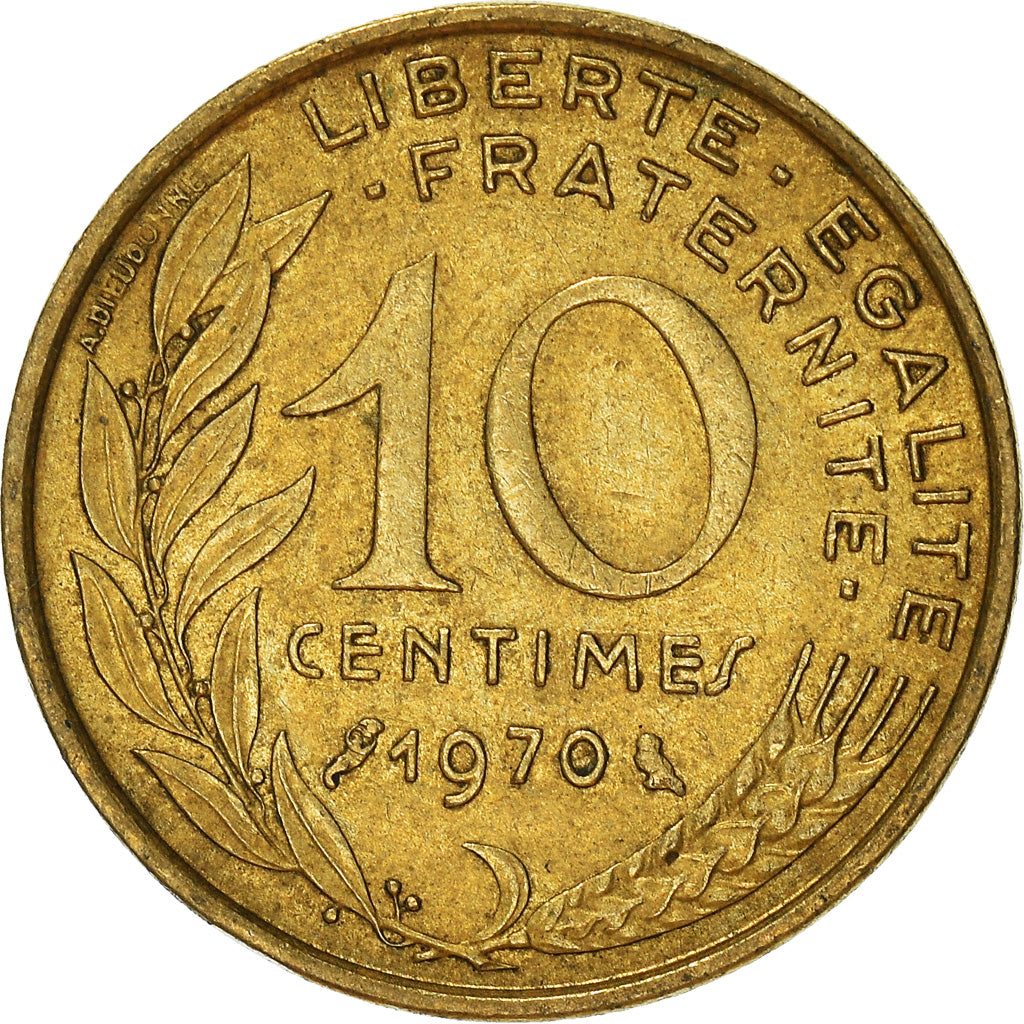 Coin, France, 10 Centimes, 1970