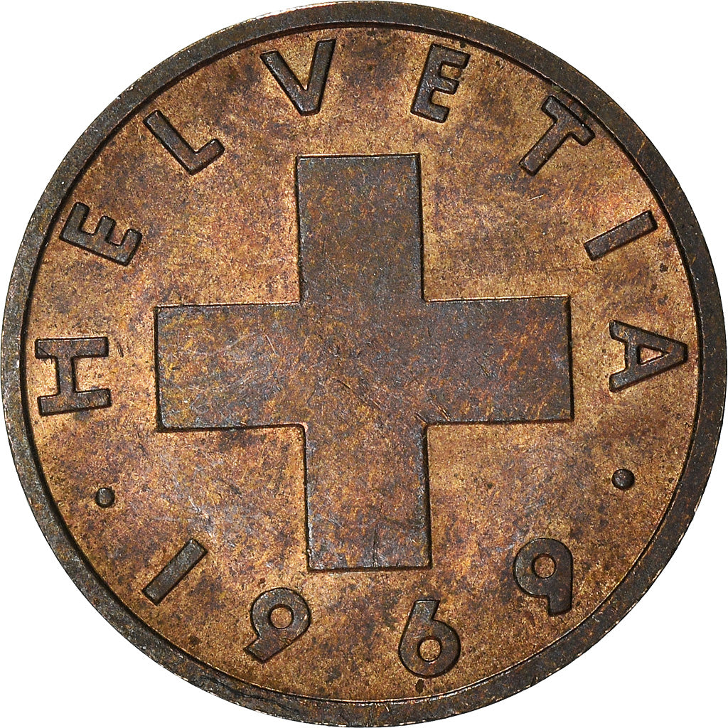 Moneta, Svizzera, 2 Rappen, 1969