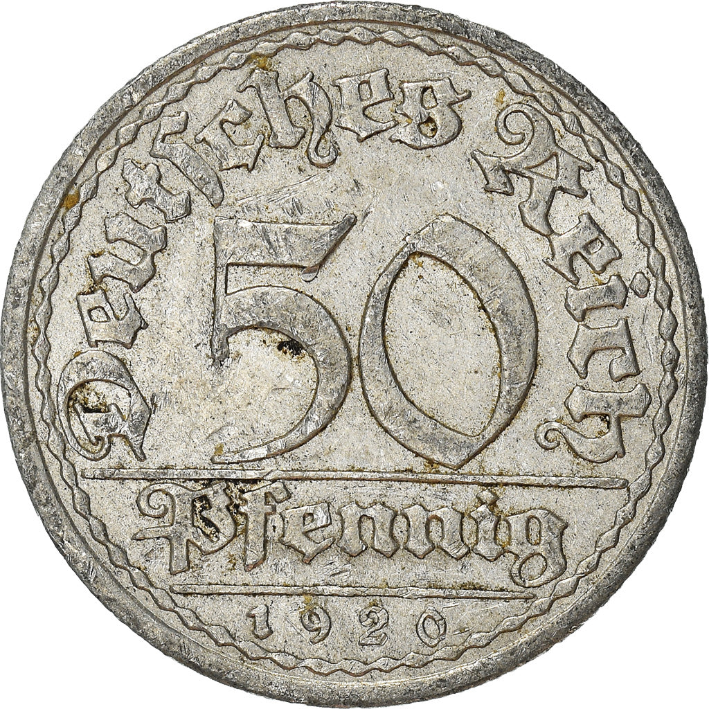 Coin, GERMANY, WEIMAR REPUBLIC, 50 Pfennig, 1920