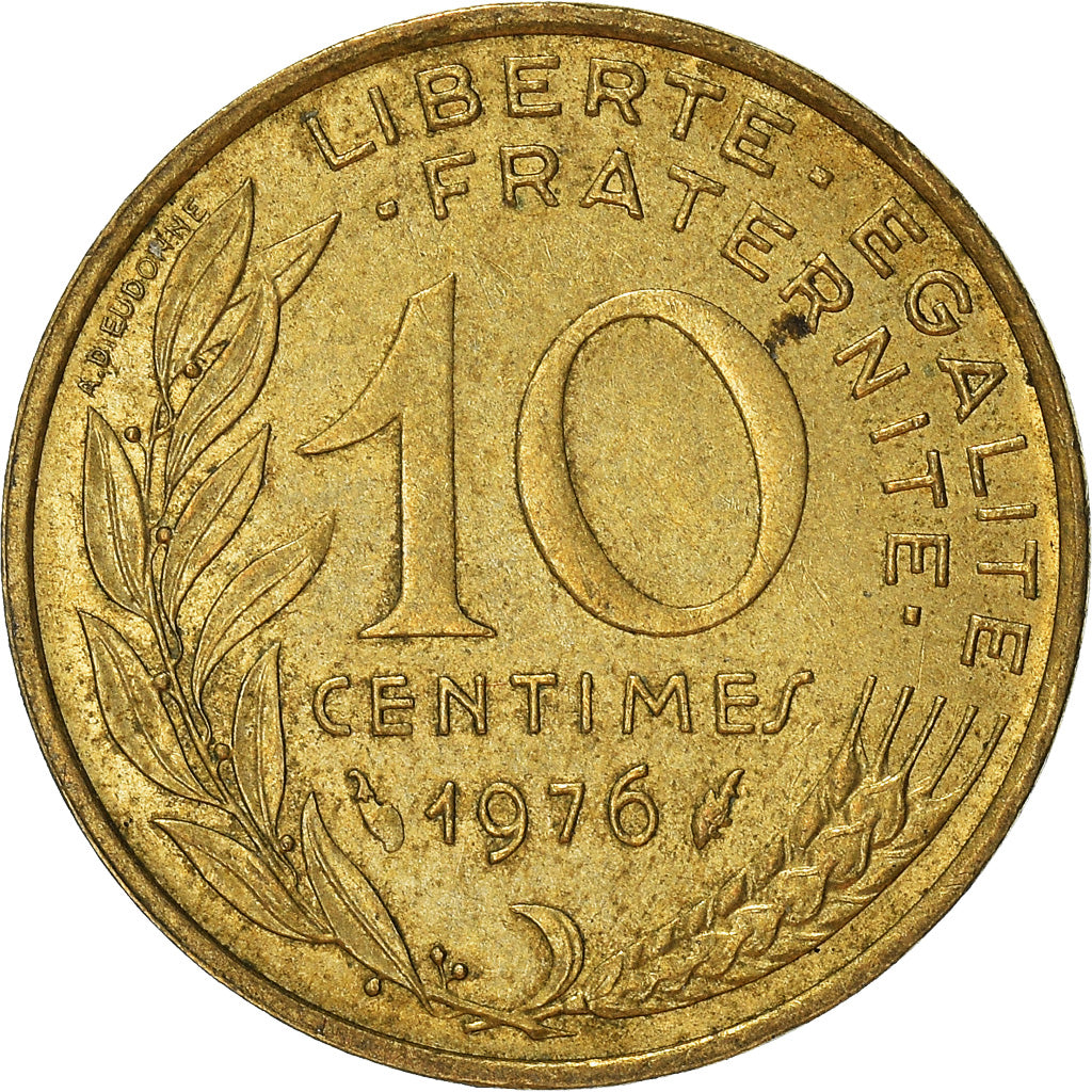 Coin, France, 10 Centimes, 1976