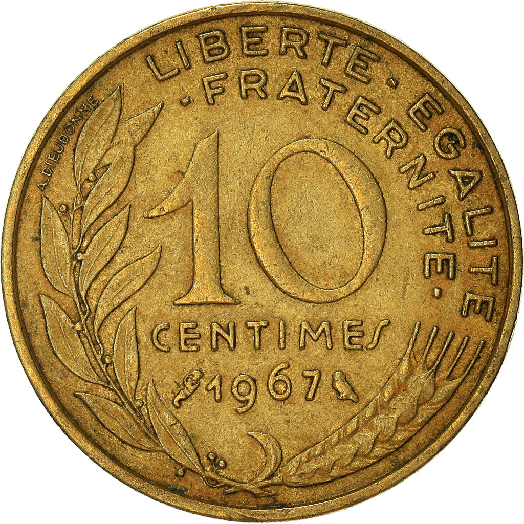 Moneta, Francia, 10 Centimes, 1967