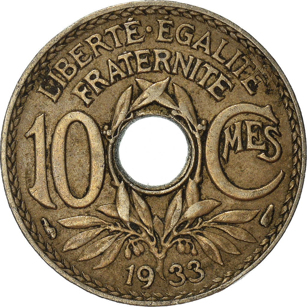 Moneta, Francia, 10 Centimes, 1933