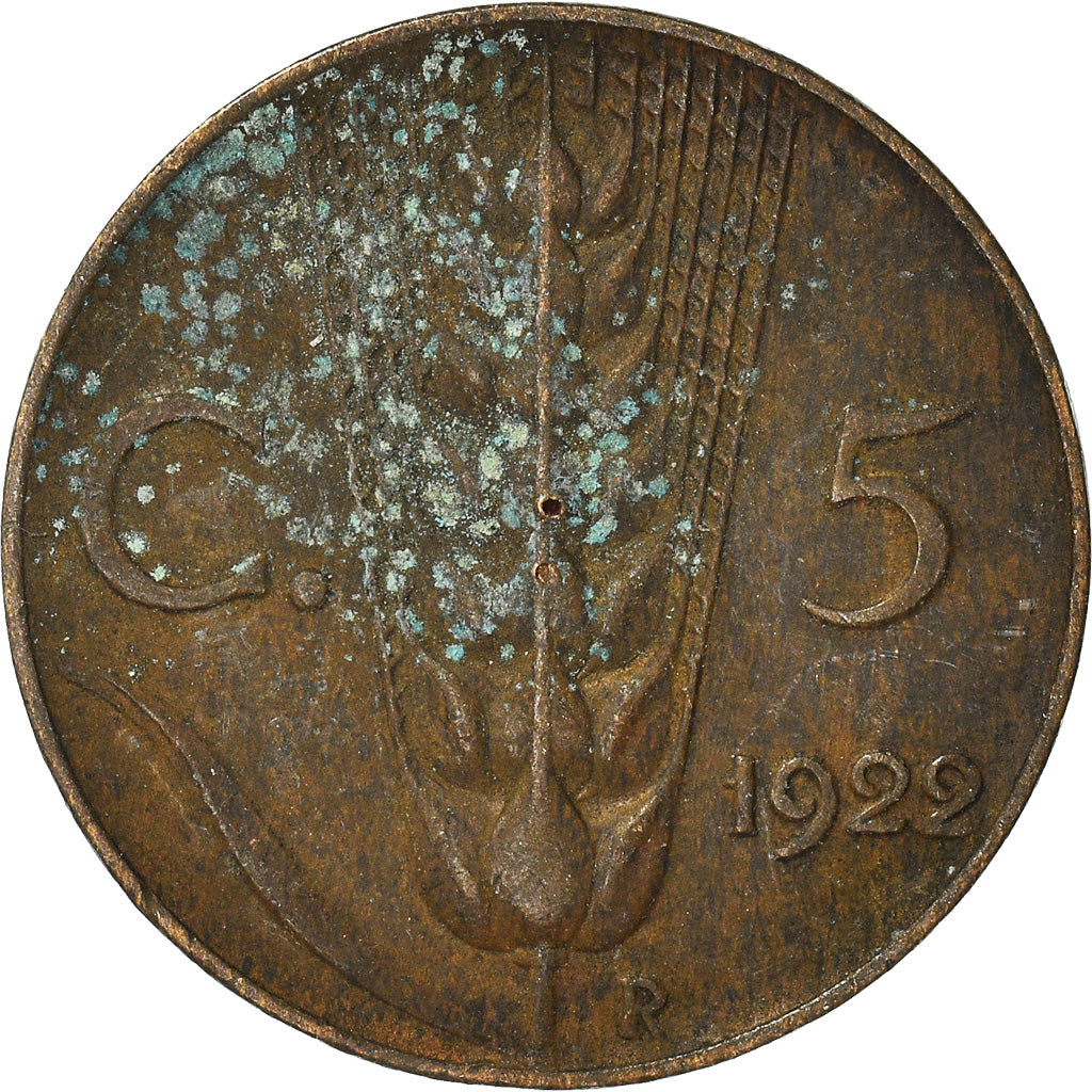 Moeda, Itália, 5 Centesimi, 1922