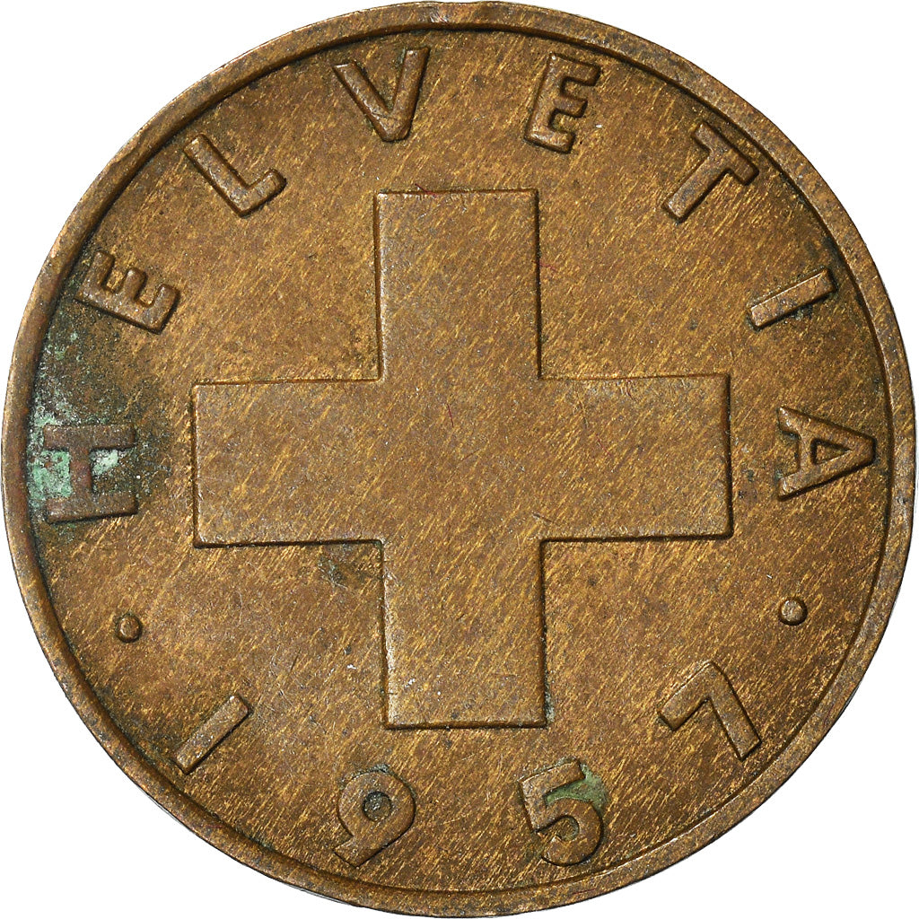 Moneta, Szwajcaria, 2 Rappen, 1957