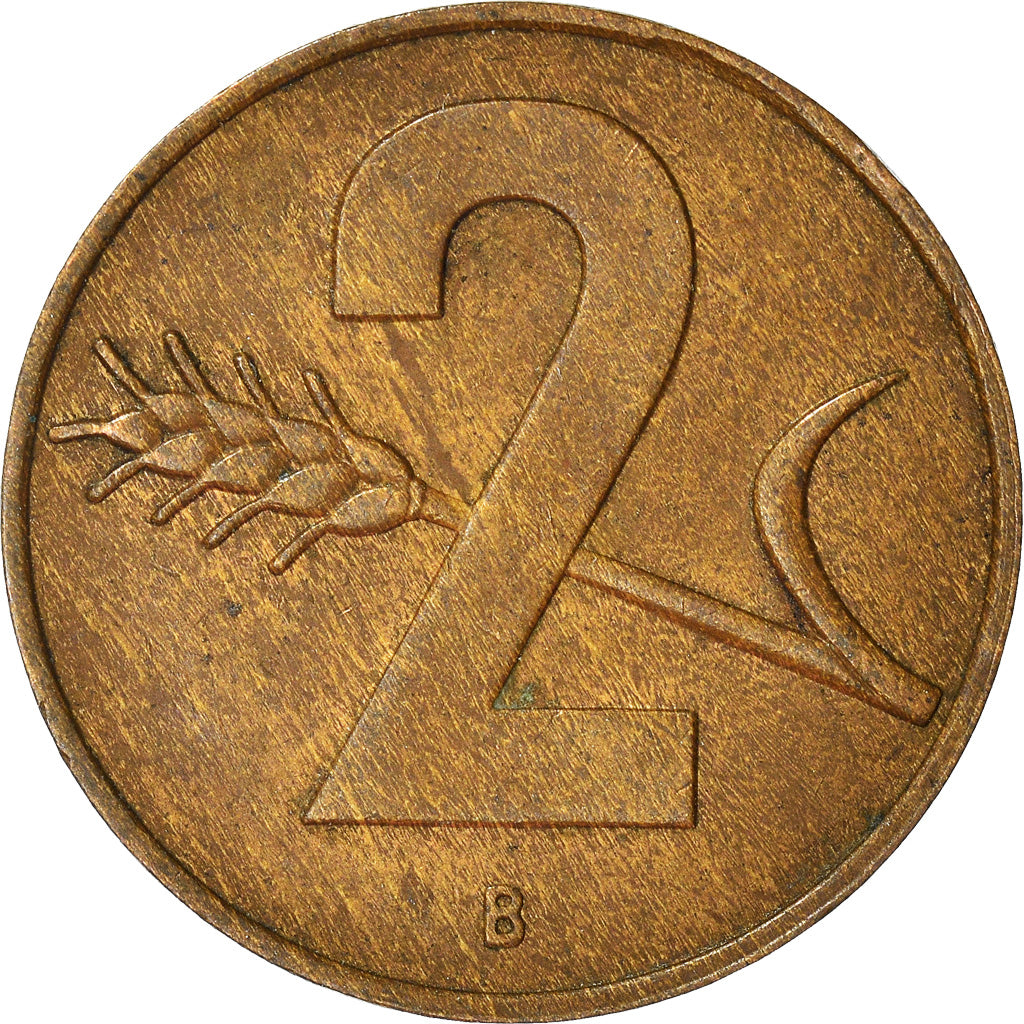 Moneta, Szwajcaria, 2 Rappen, 1957