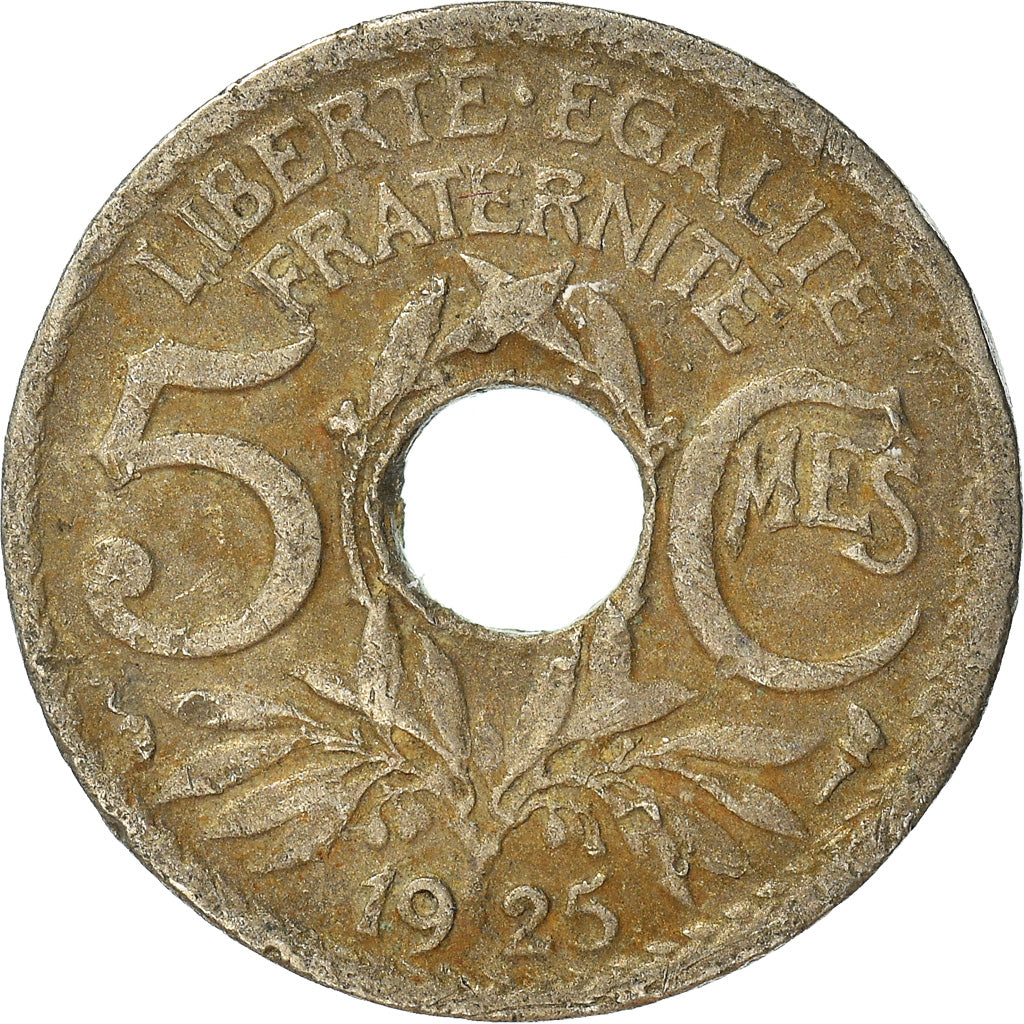 Moeda, França, 5 Centimes, 1925