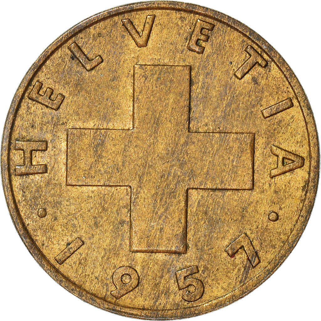 Monnaie, Suisse, 2 Rappen, 1957
