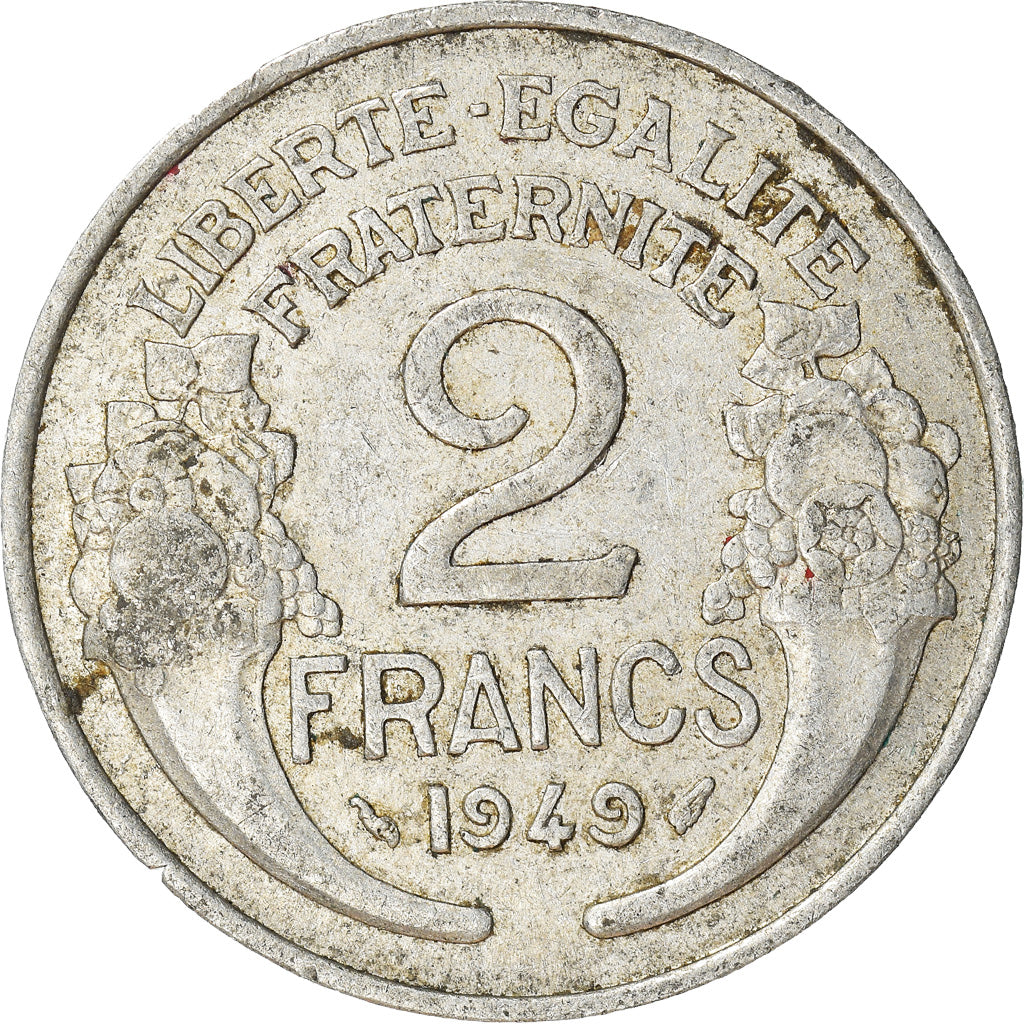 Moneta, Francia, 2 Francs, 1949