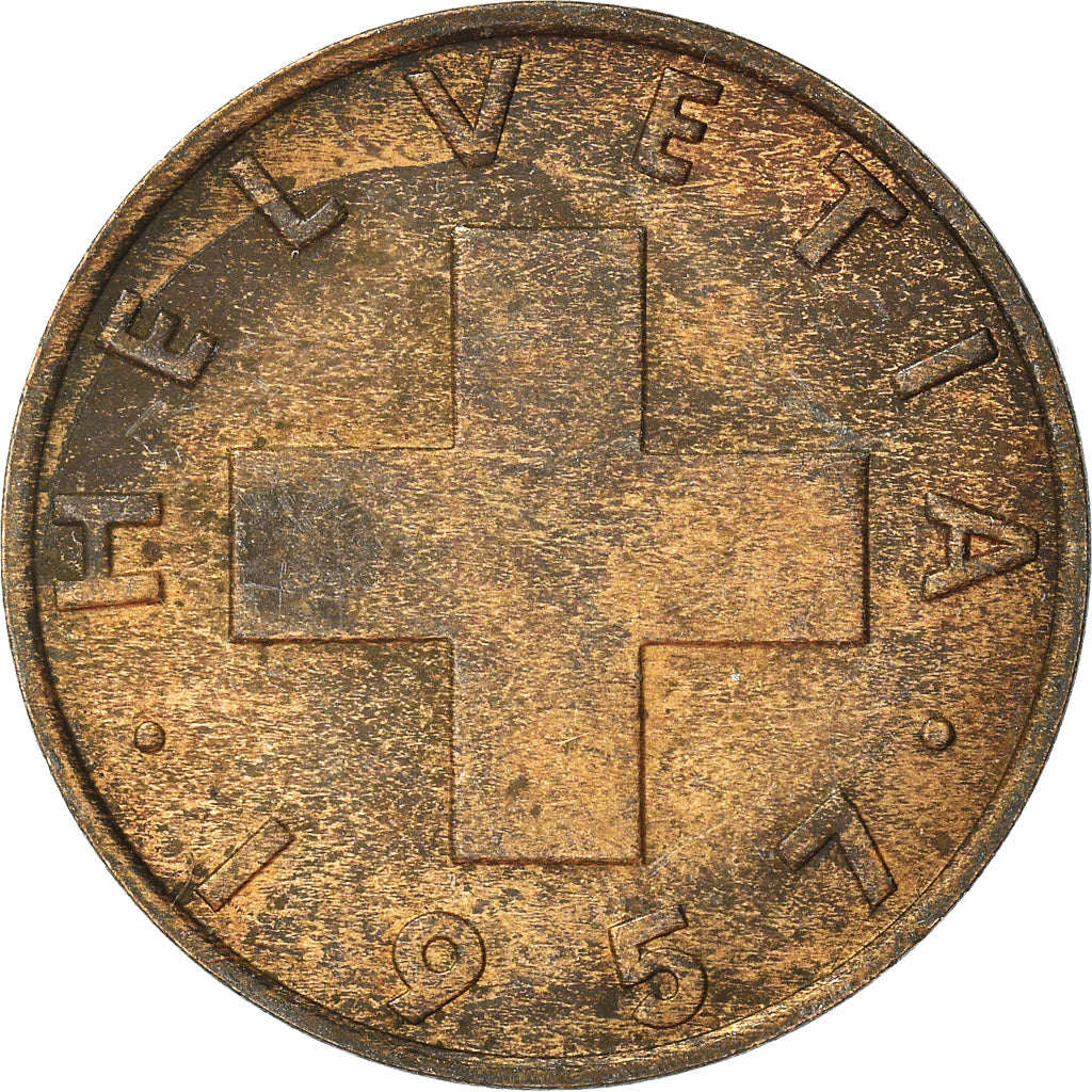 Moneta, Szwajcaria, 2 Rappen, 1951