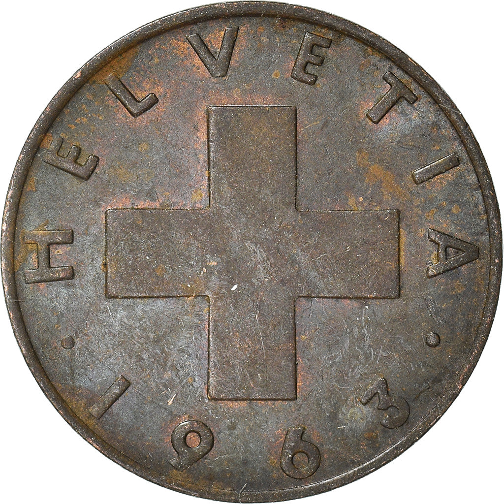Moneta, Svizzera, 2 Rappen, 1963