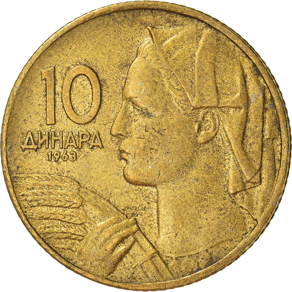 Münze, Jugoslawien, 10 Dinara, 1963