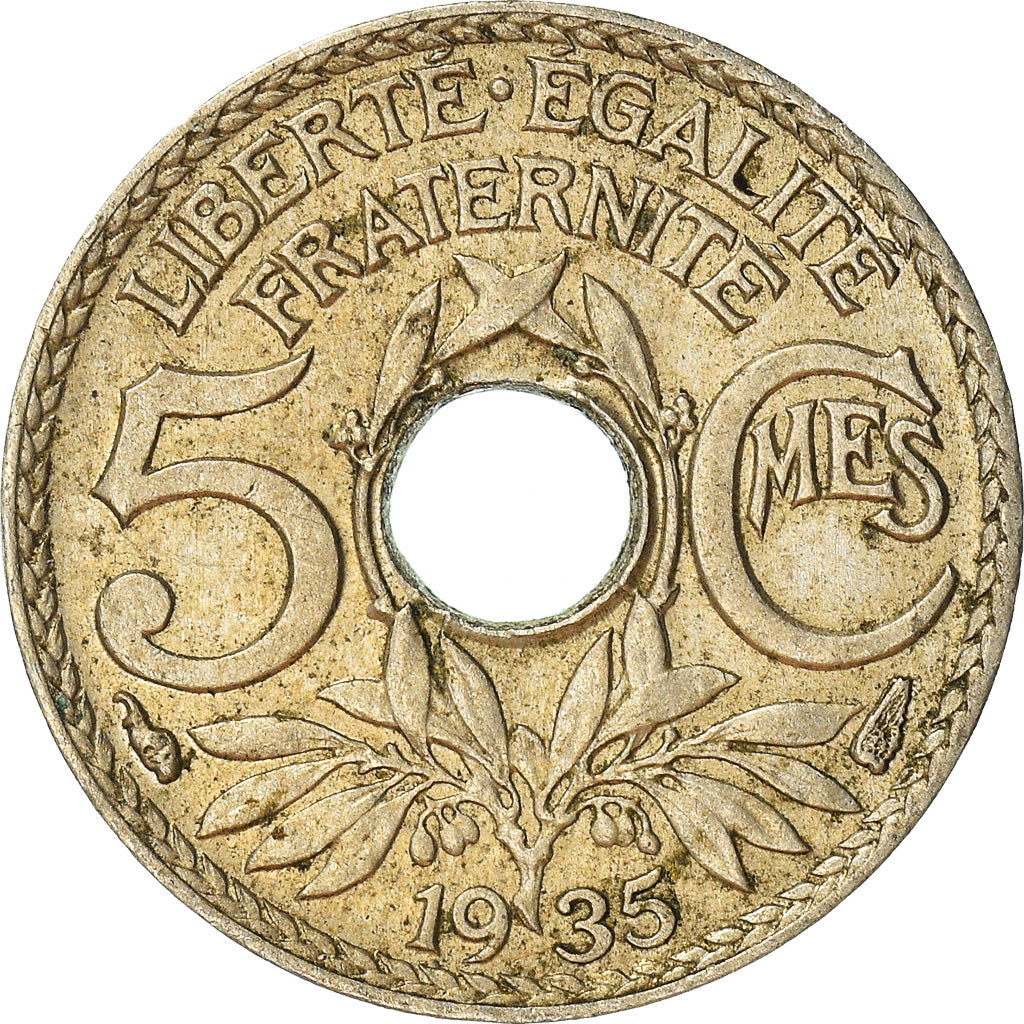 Moneta, Francia, 5 Centimes, 1935