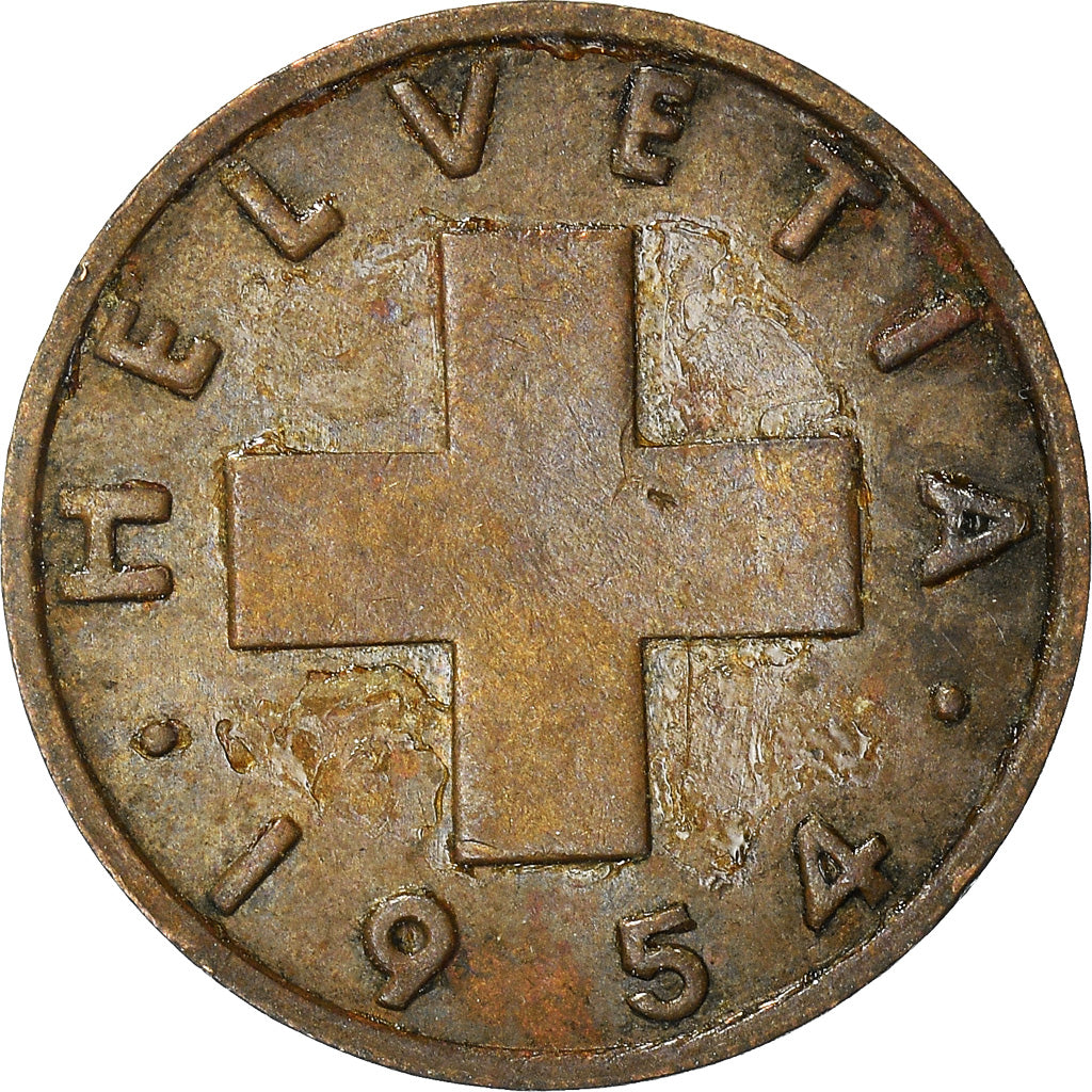 Monnaie, Suisse, Rappen, 1954