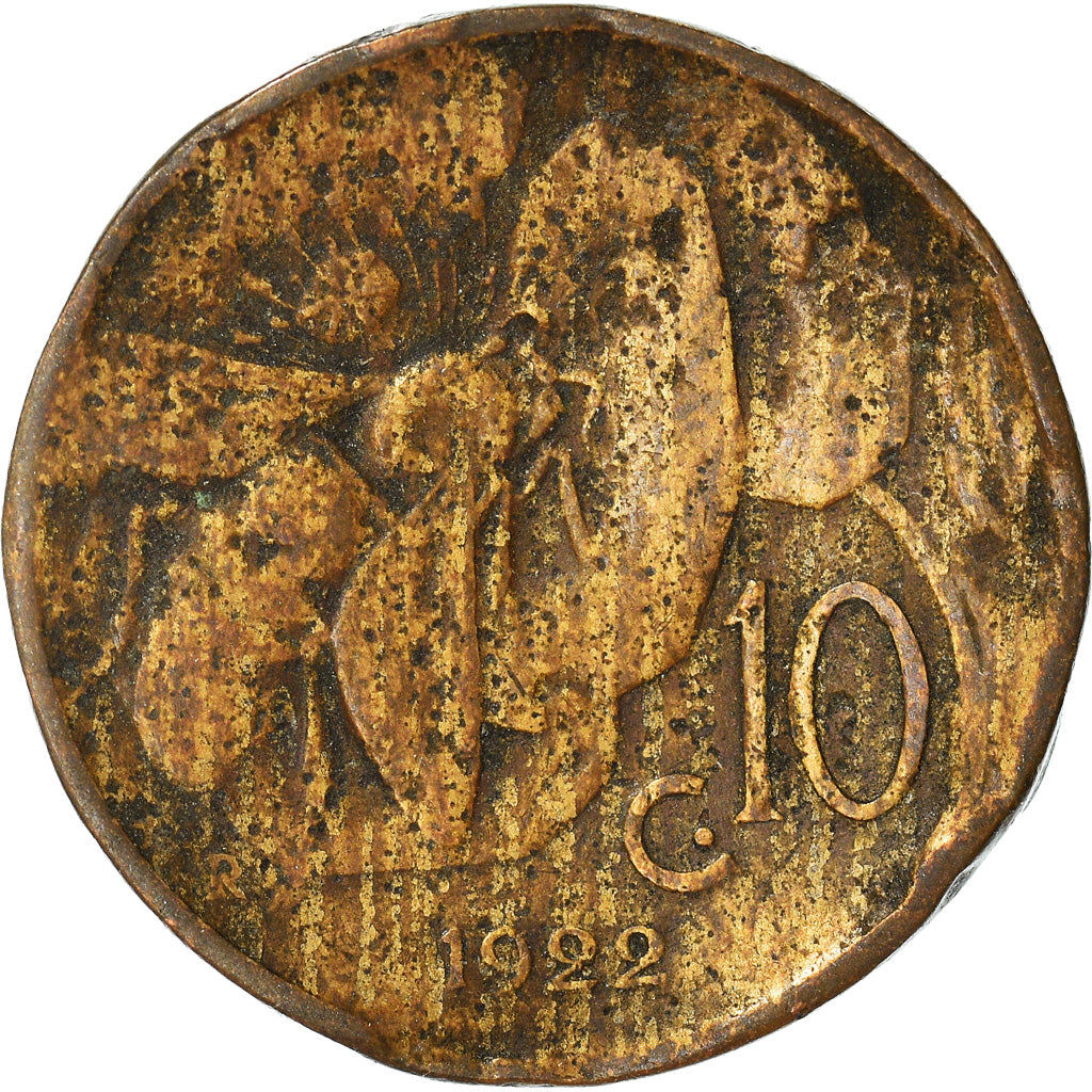 Munten, Italië, 10 Centesimi, 1922