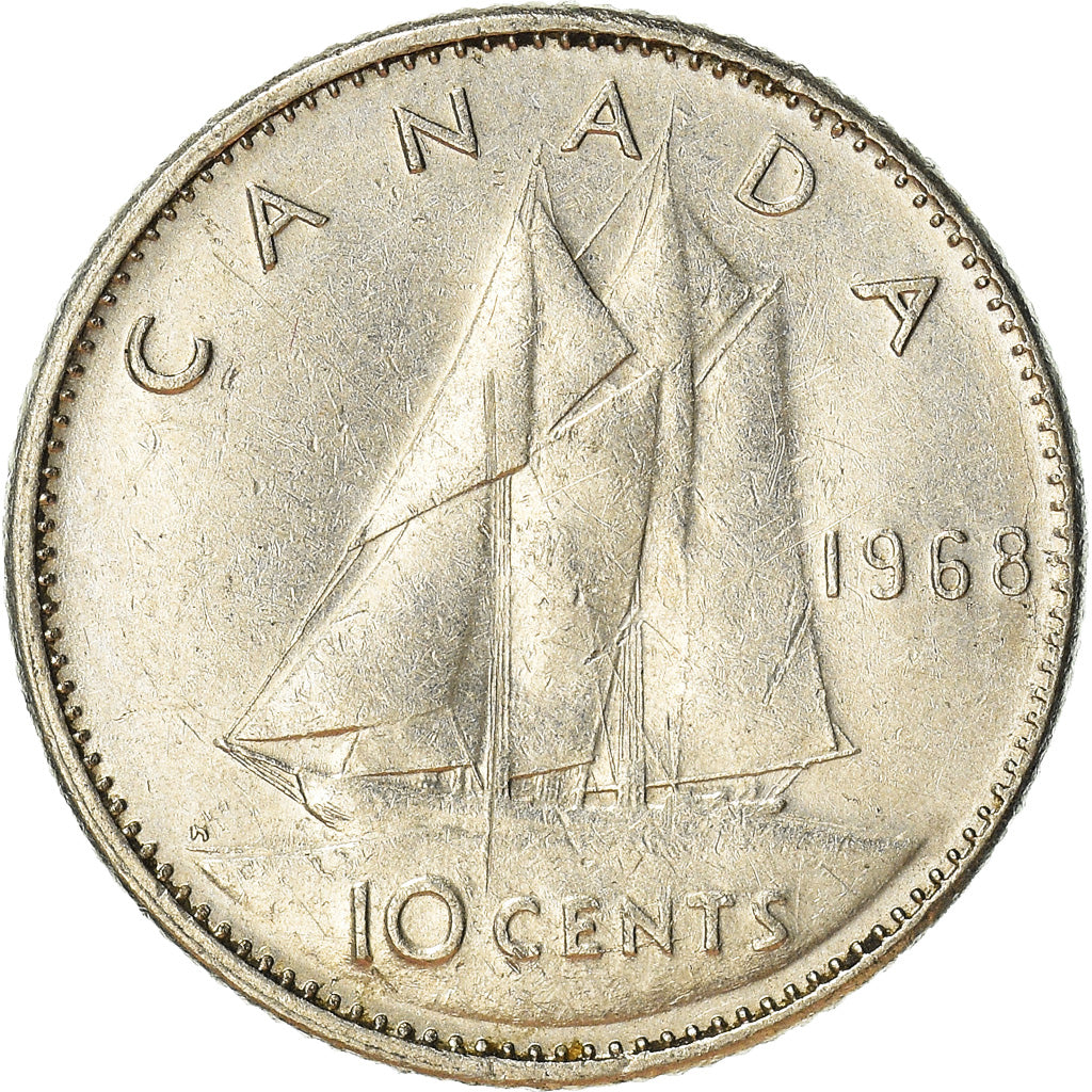 Monnaie, Canada, 10 Cents, 1968