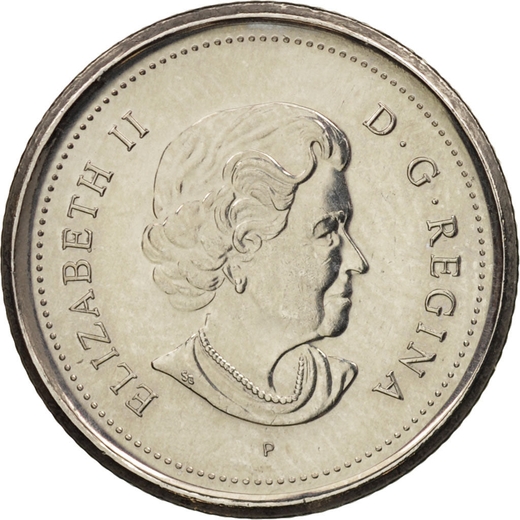 Canada, Elizabeth II, 10 Cents, 2004, Royal Canadian Mint, MS(63), Nickel plated