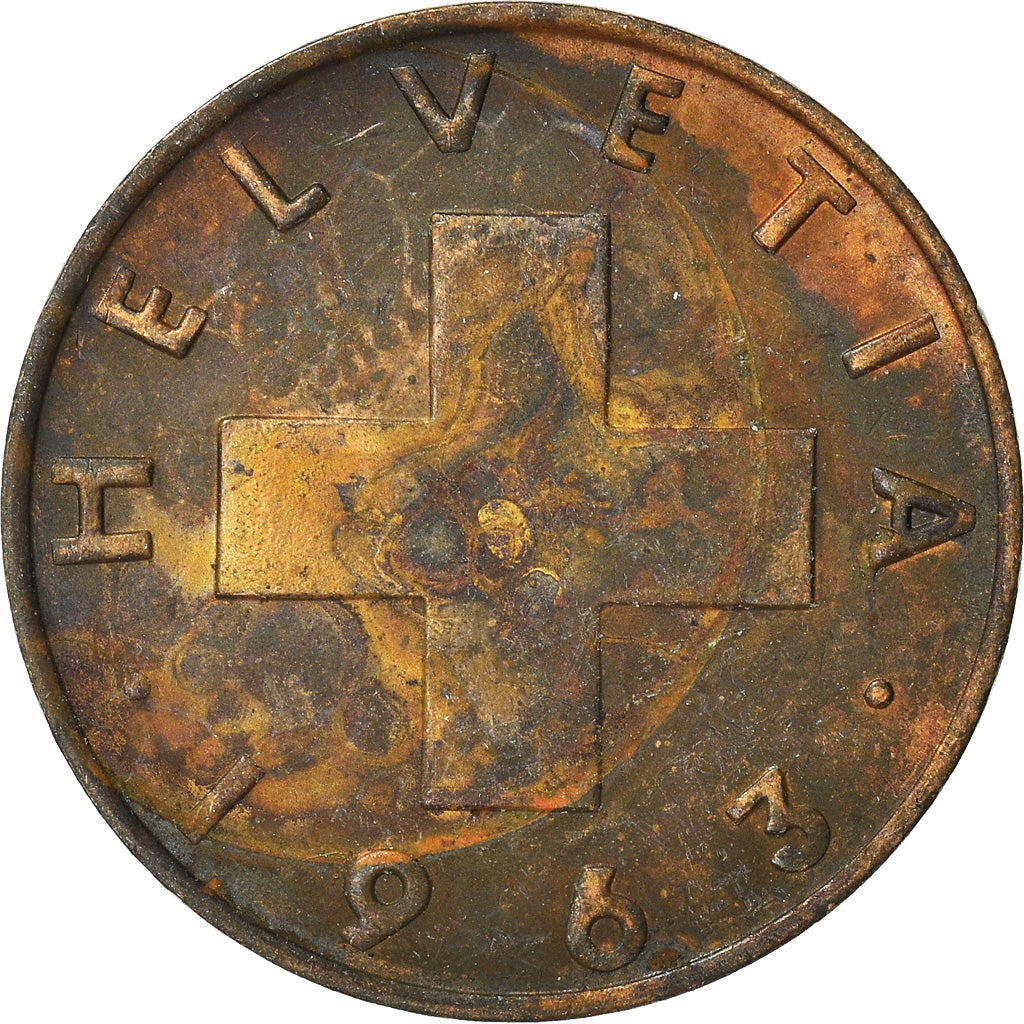 Moneta, Szwajcaria, 2 Rappen, 1963