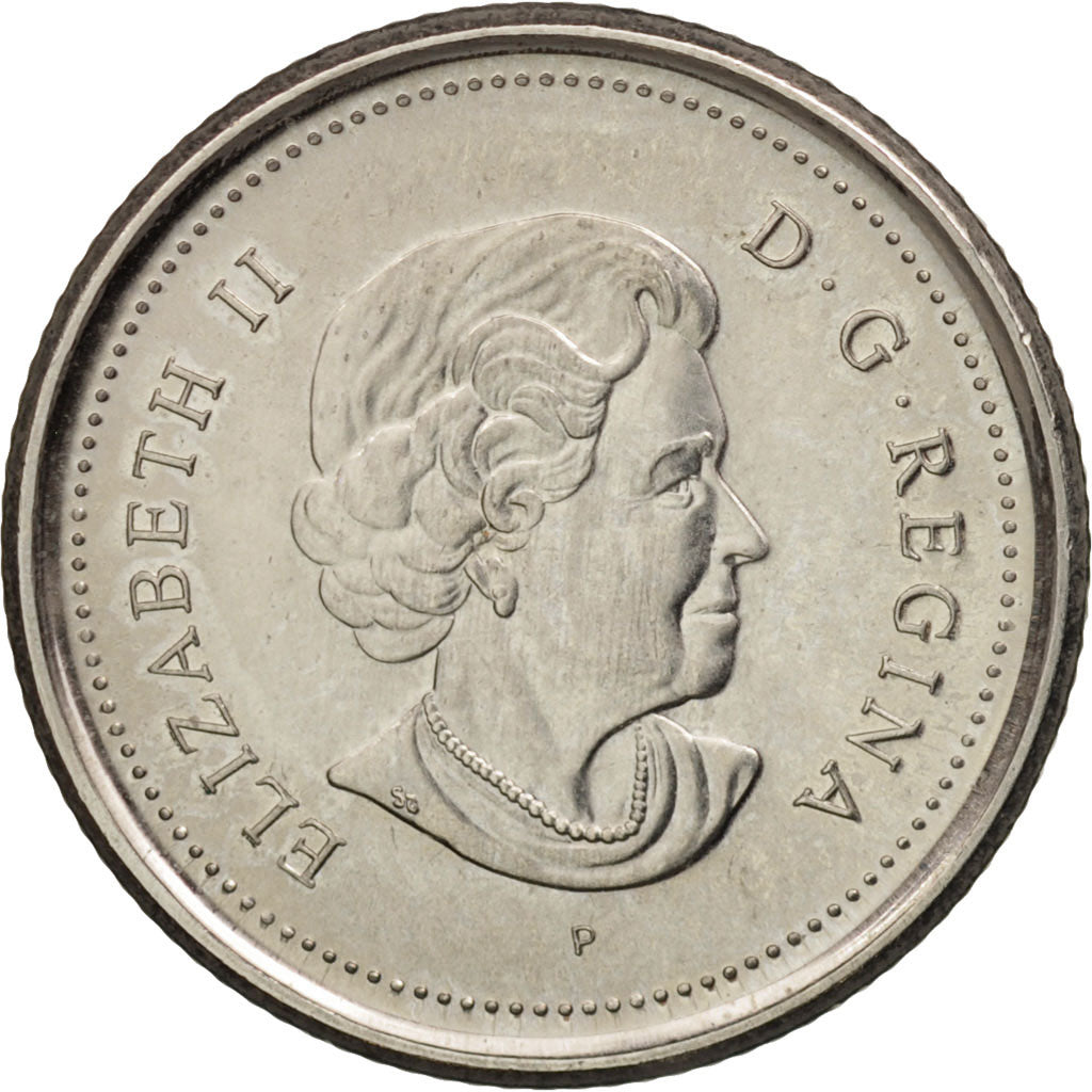 Canada, Elizabeth II, 10 Cents, 2005, Royal Canadian Mint, MS(60-62), Nickel