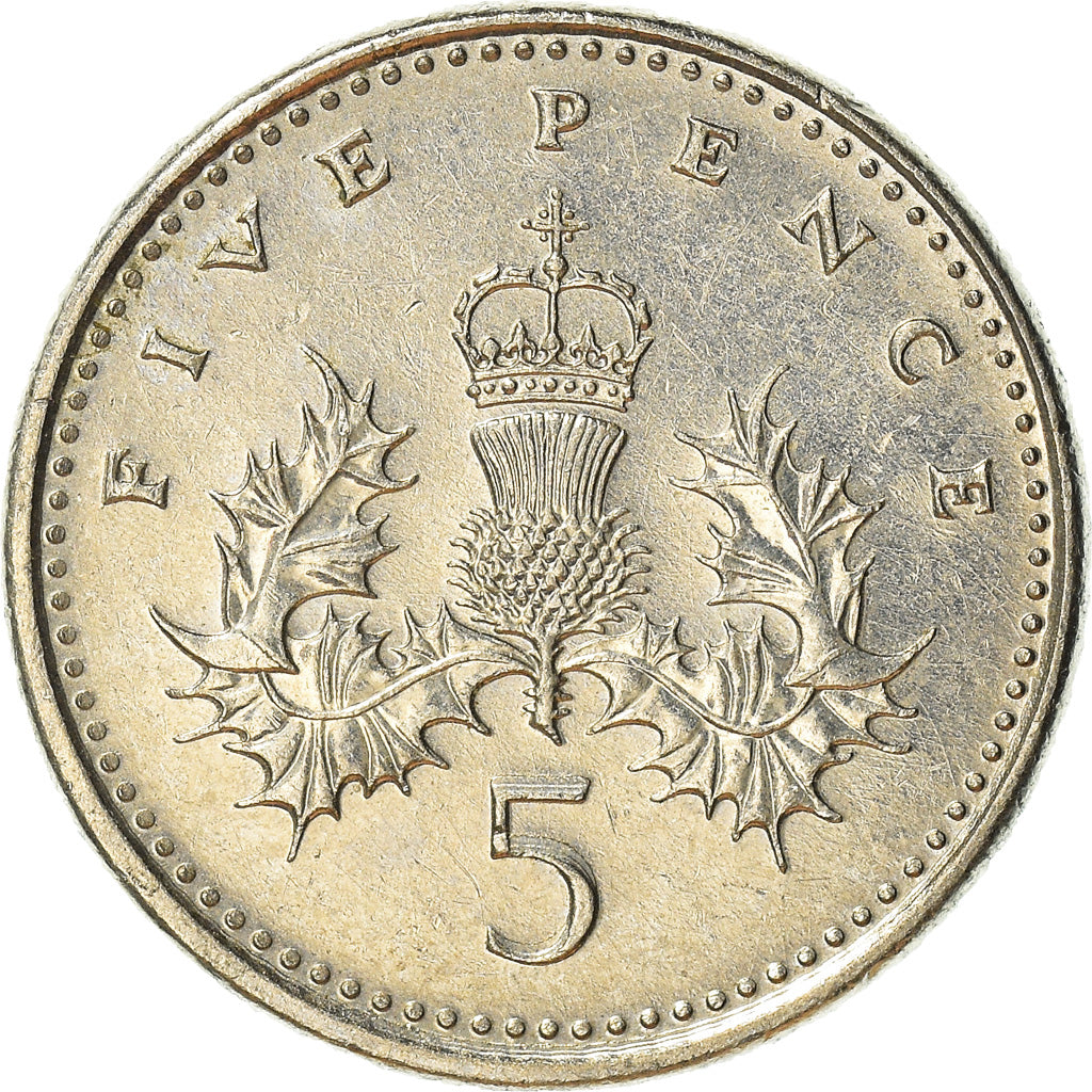 Moeda, Grã-Bretanha, 5 Pence, 1990