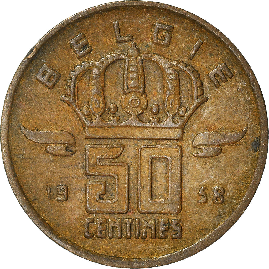 Moneta, Belgio, 50 Centimes, 1958
