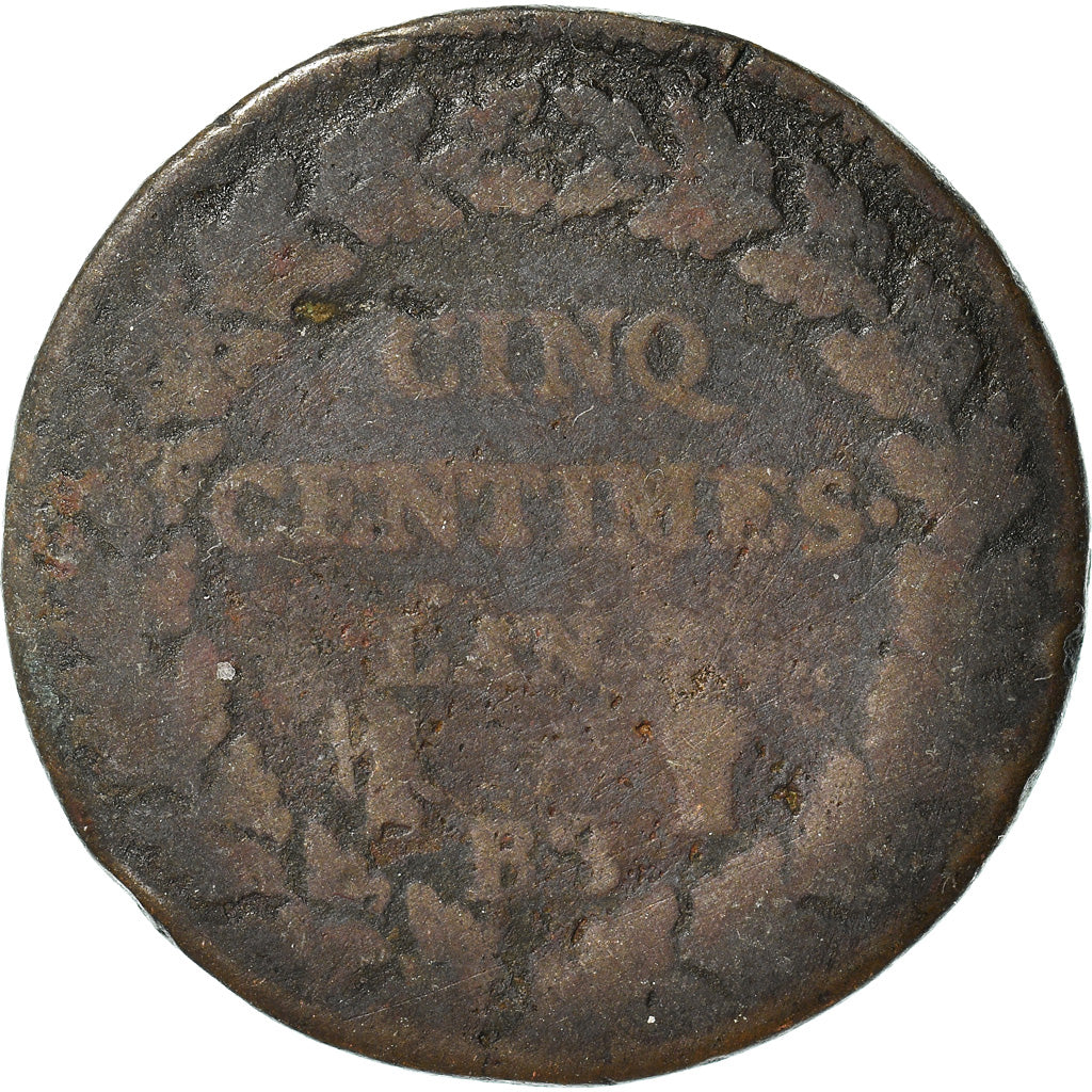 Moneta, Francja, 5 Centimes, Undated