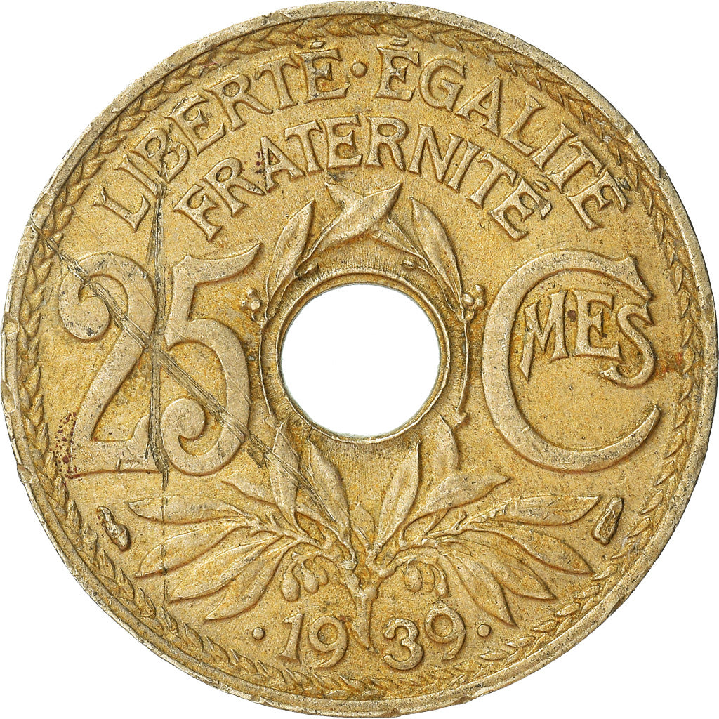 Moneta, Francia, 25 Centimes, 1939