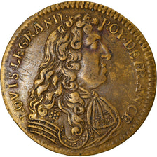 France, Token, Royal, Louis XIV Le Grand, History, 1682, EF(40-45), Copper