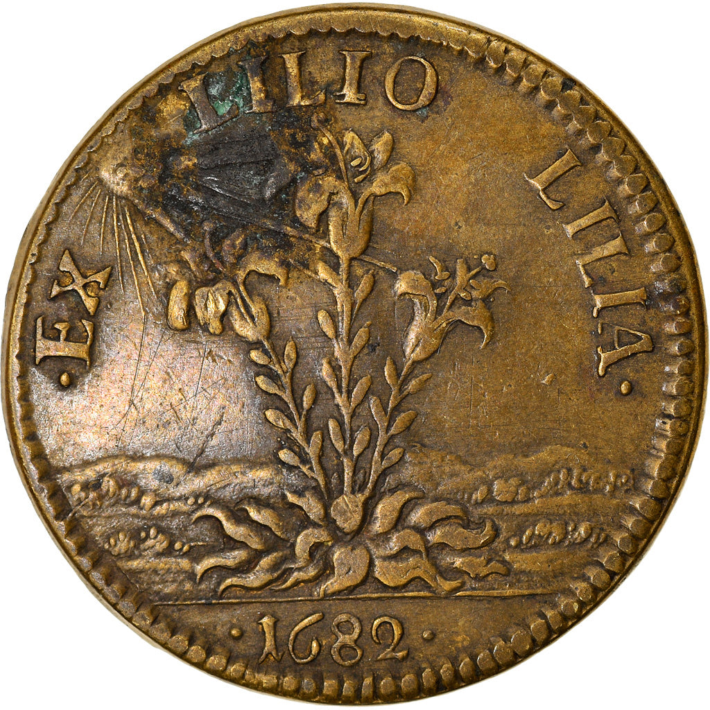 France, Token, Royal, Louis XIV Le Grand, History, 1682, EF(40-45), Copper