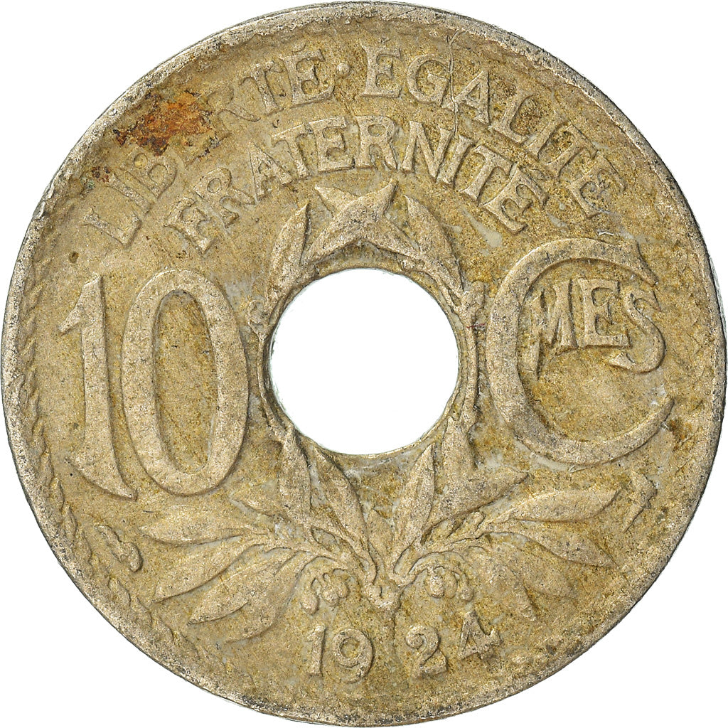 Moneta, Francia, 10 Centimes, 1924