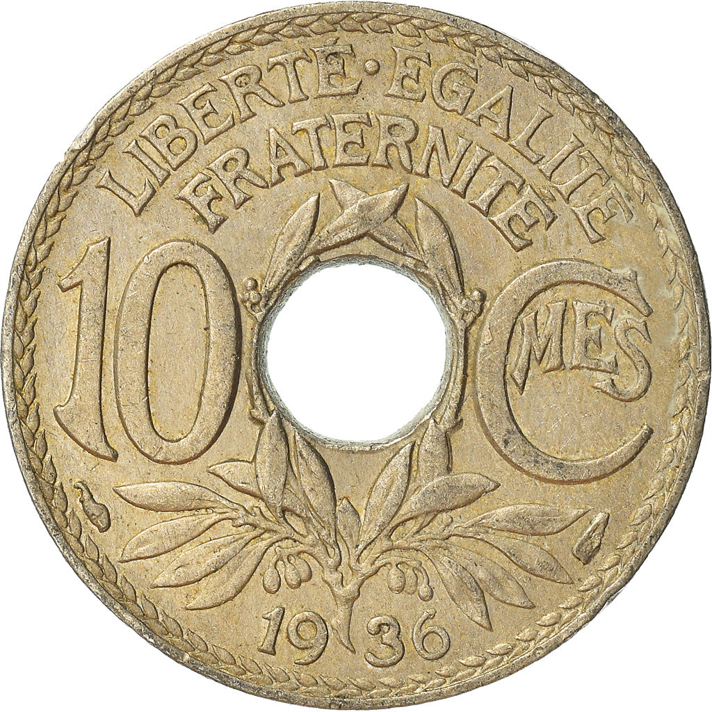 Coin, France, 10 Centimes, 1936