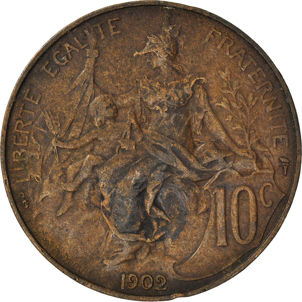 Monnaie, France, 10 Centimes, 1902