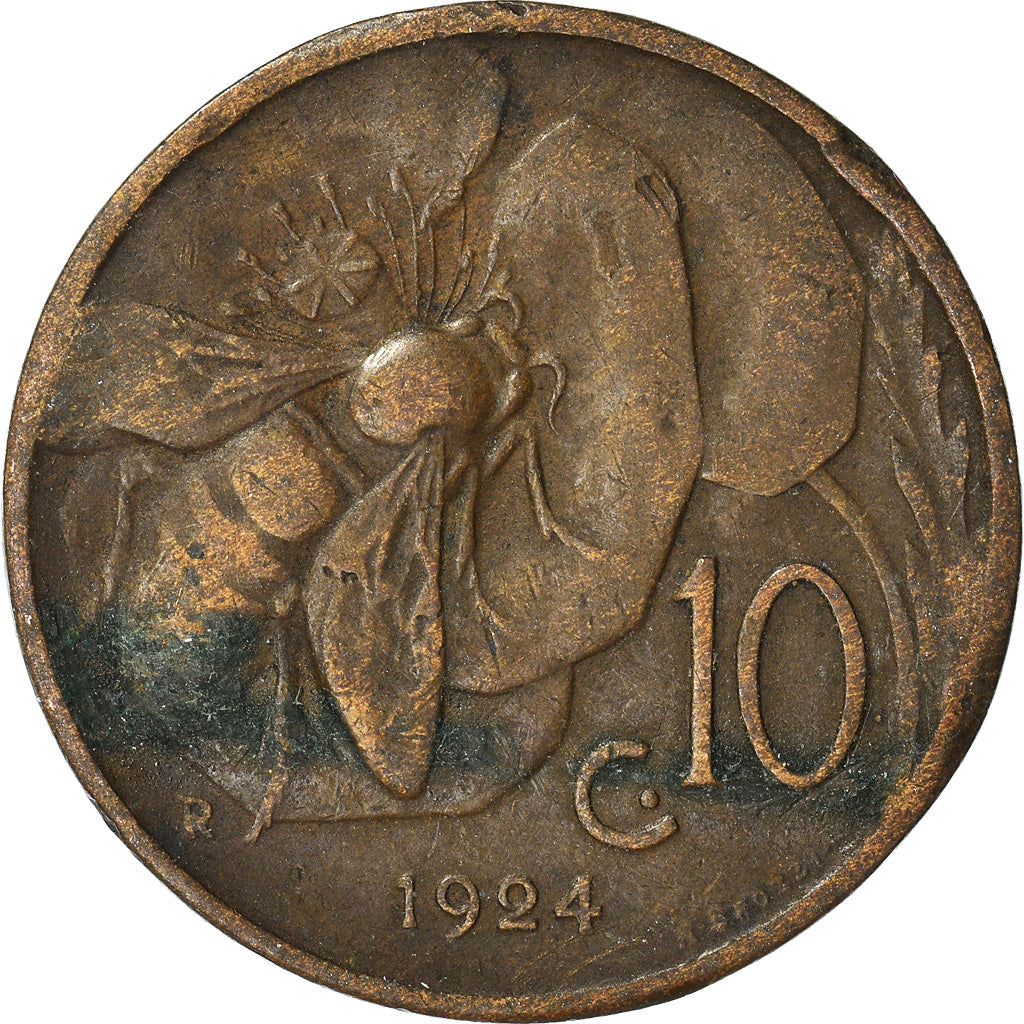 Moneda, Italia, 10 Centesimi, 1924
