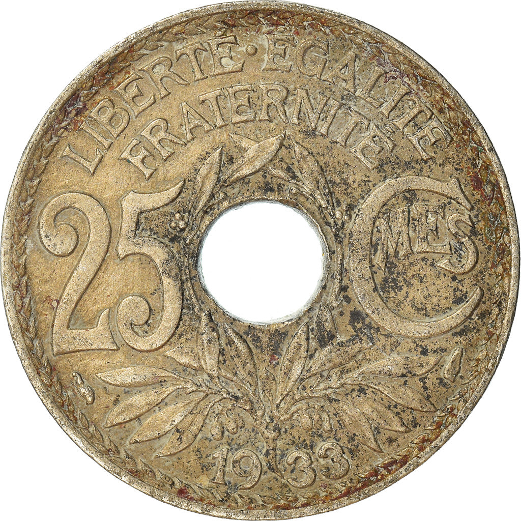 Moneta, Francia, 25 Centimes, 1933