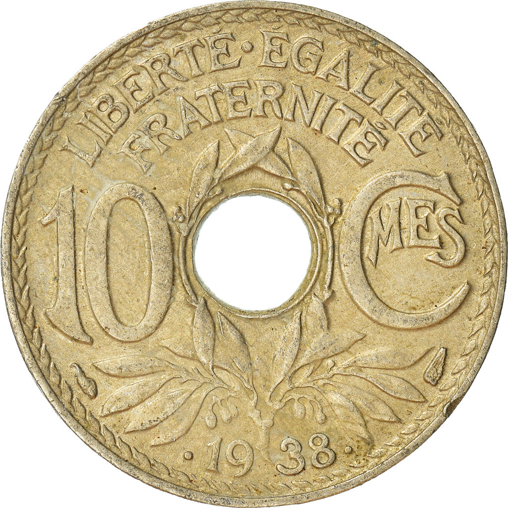 Coin, France, 10 Centimes, 1938