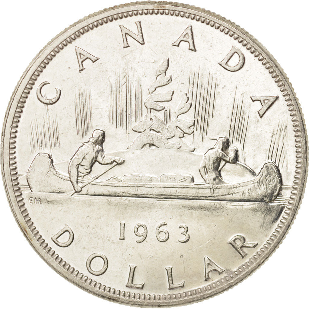 Coin, Canada, Elizabeth II, Dollar, 1963, Royal Canadian Mint, Ottawa