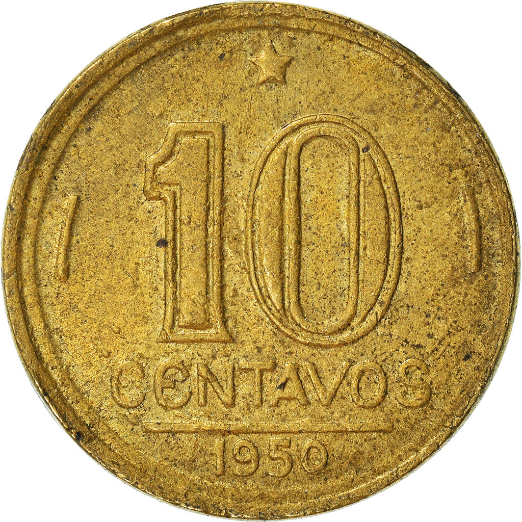 Moneta, Brazylia, 10 Centavos, 1950