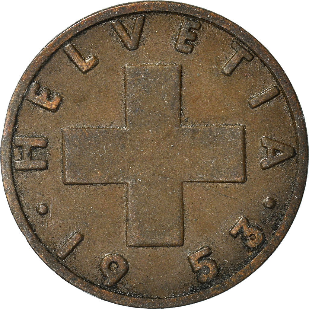 Monnaie, Suisse, 2 Rappen, 1953