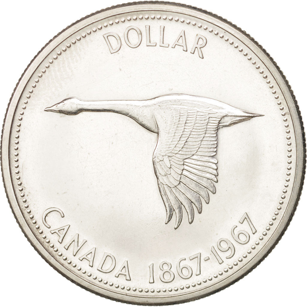 Coin, Canada, Elizabeth II, Dollar, 1967, Royal Canadian Mint, Ottawa, MS(63)