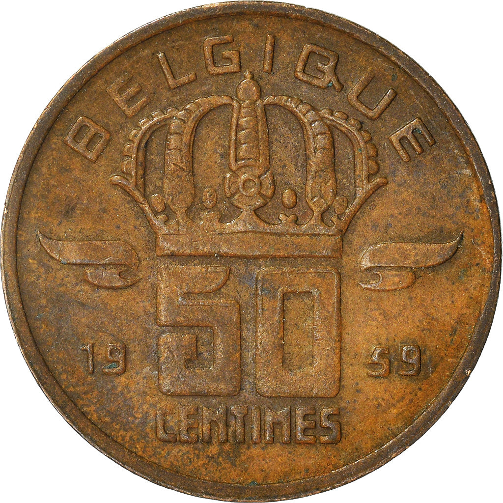 Moneta, Belgio, 50 Centimes, 1959
