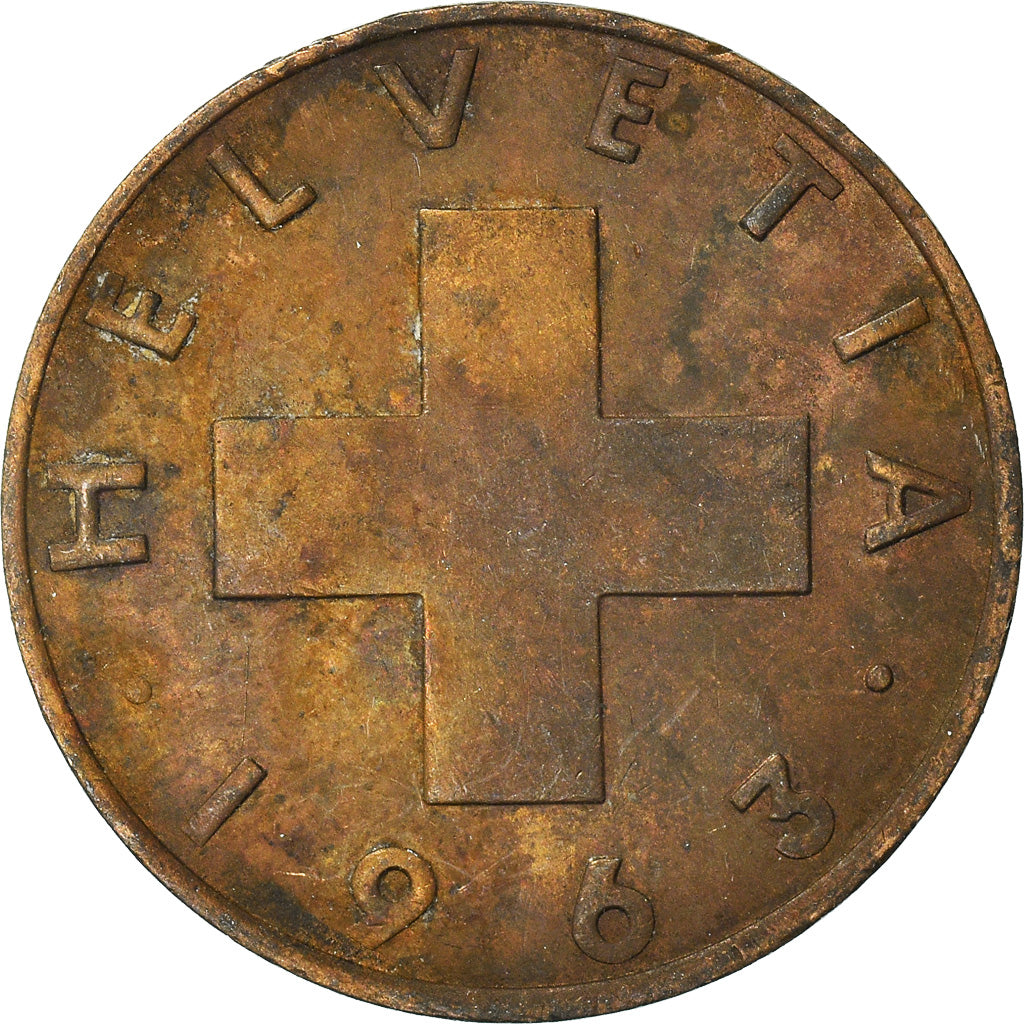 Moneta, Svizzera, 2 Rappen, 1963