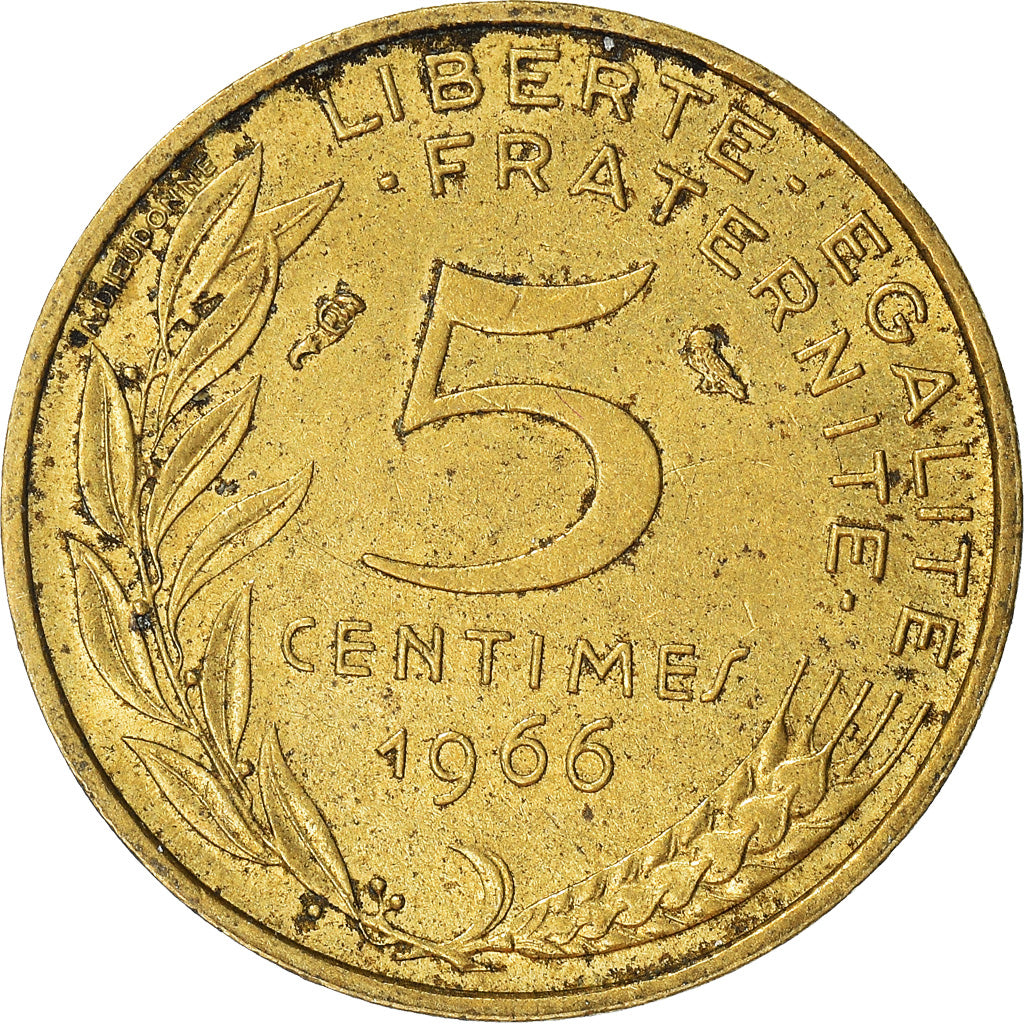 Moneda, Francia, 5 Centimes, 1966