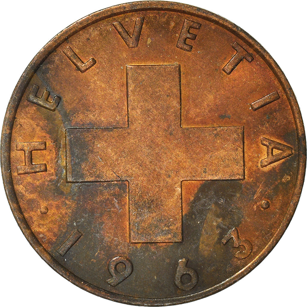 Monnaie, Suisse, 2 Rappen, 1963