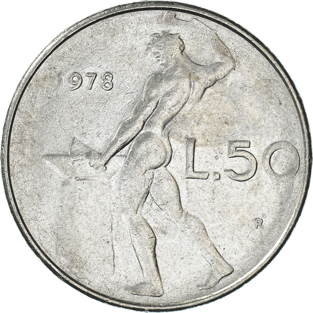 Moeda, Itália, 50 Lire, 1978