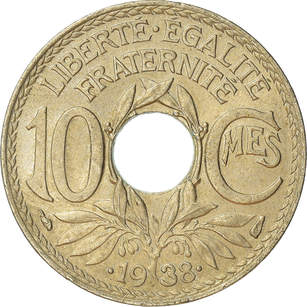Monnaie, France, 10 Centimes, 1938