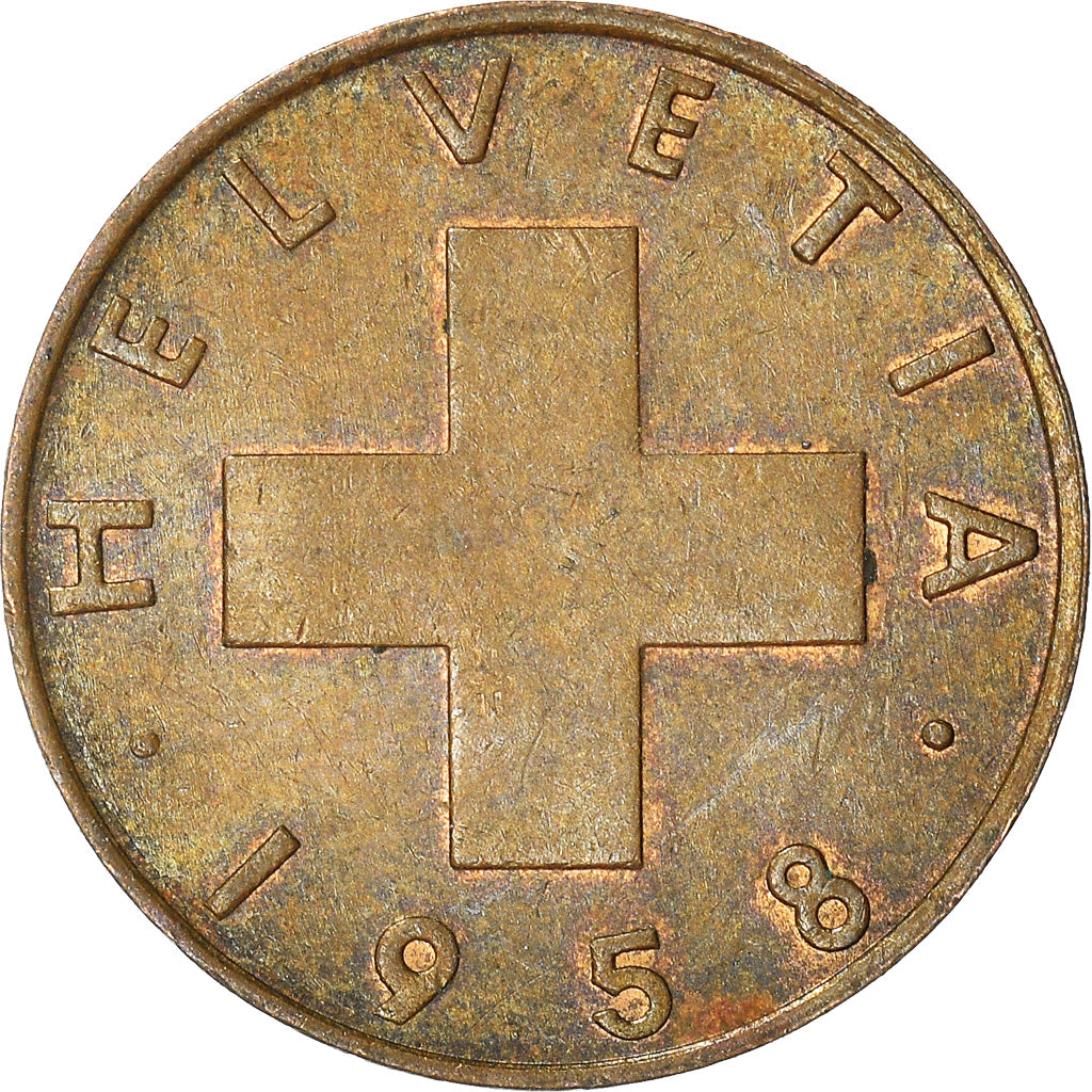 Moneta, Szwajcaria, Rappen, 1958