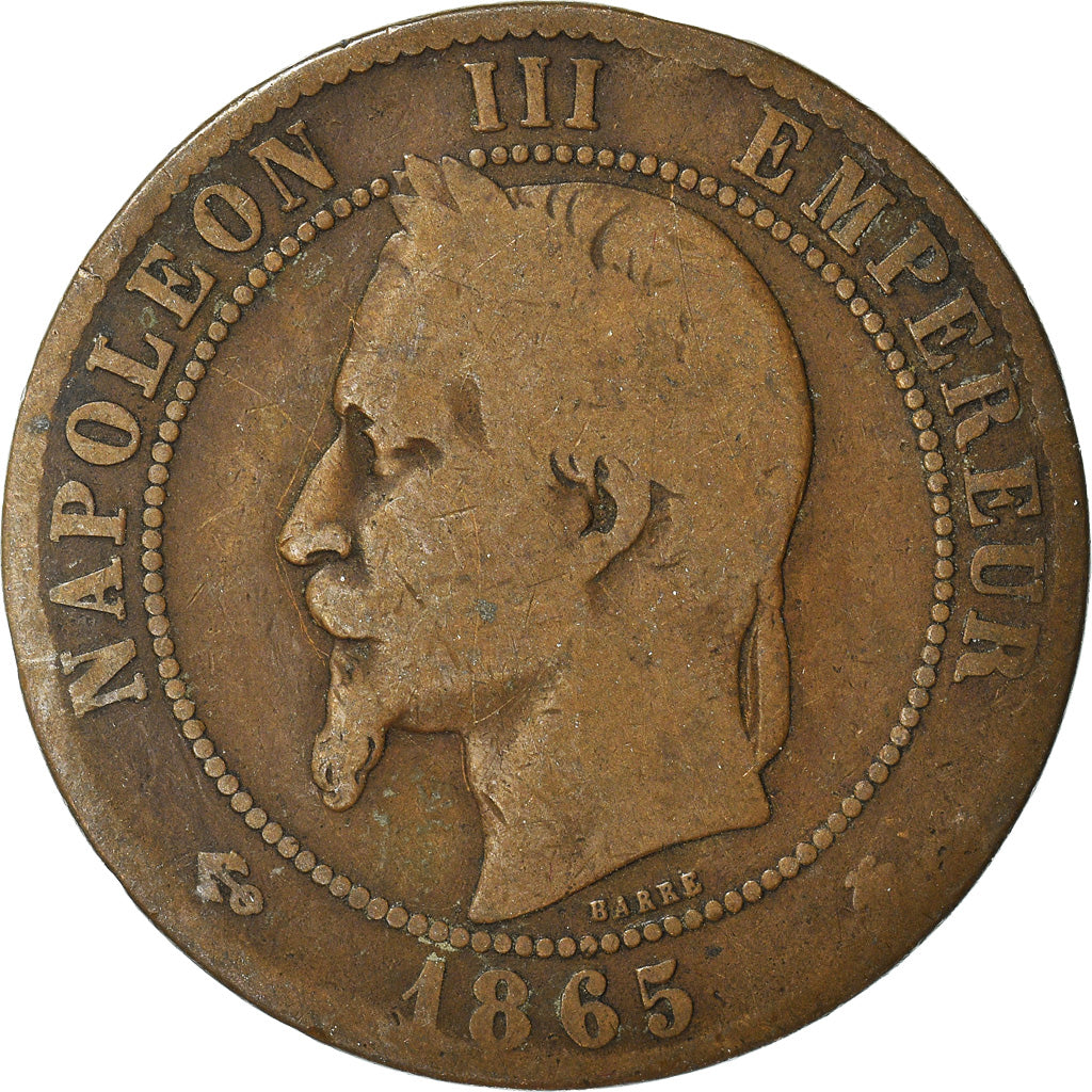 Coin, France, 10 Centimes, 1865