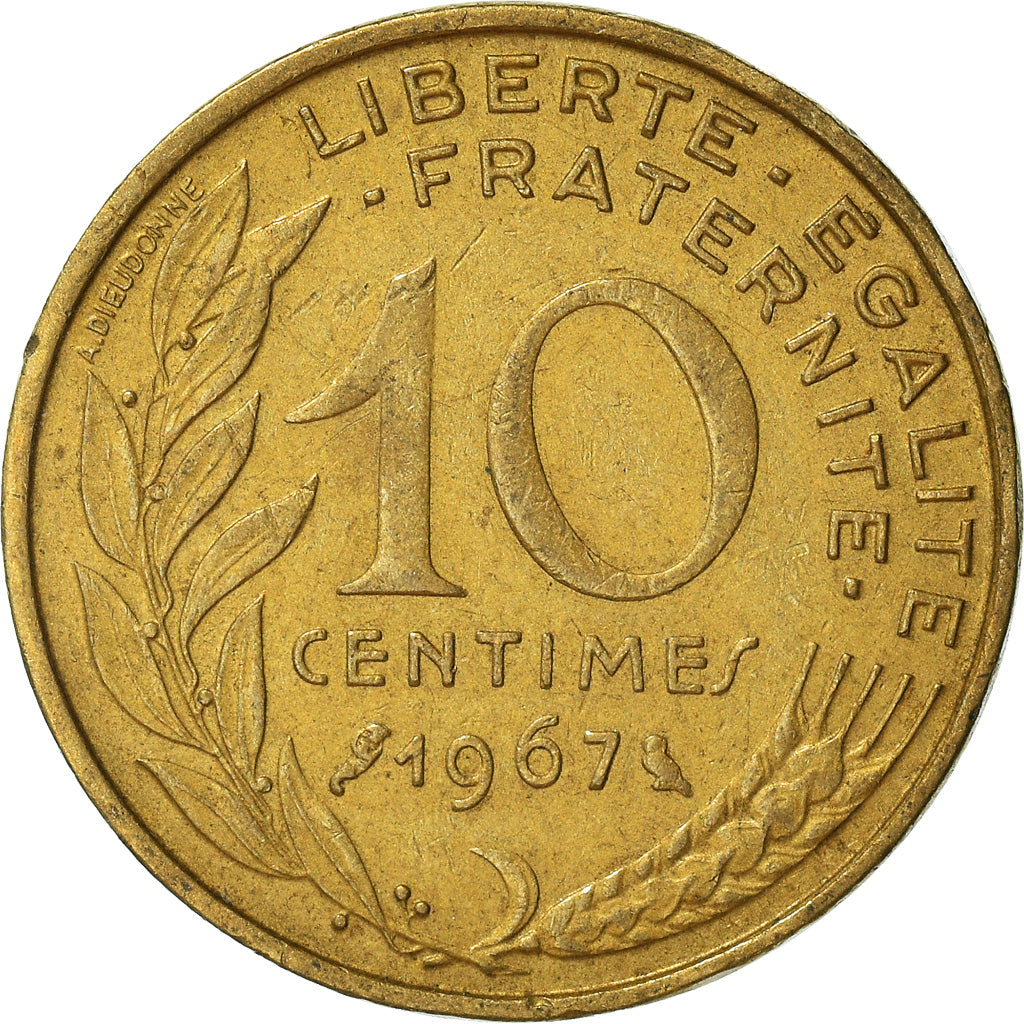 Moneta, Francia, 10 Centimes, 1967