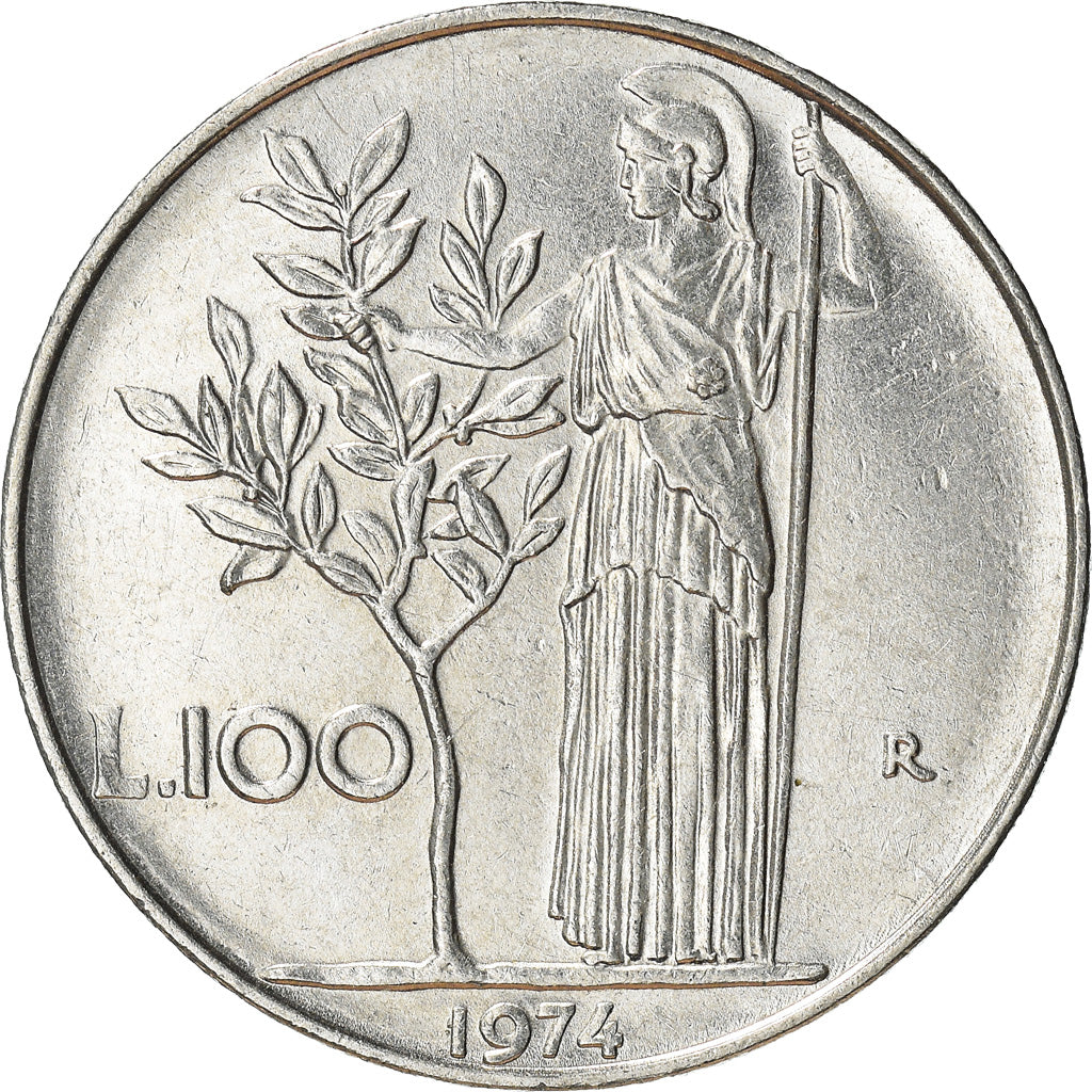Moneda, Italia, 100 Lire, 1974