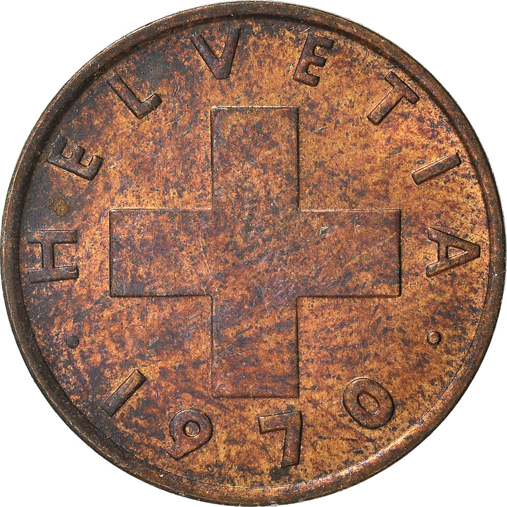 Moneta, Svizzera, 2 Rappen, 1970