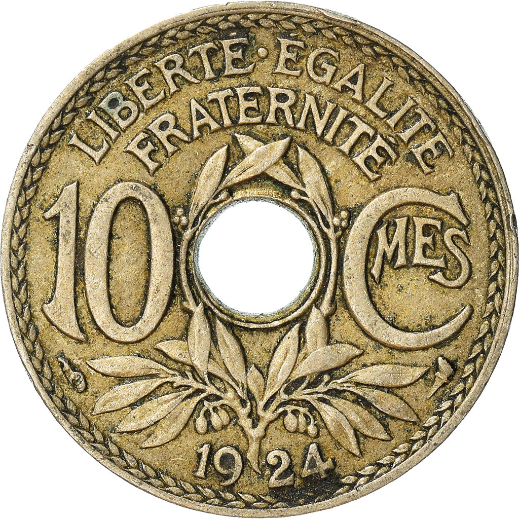 Moneta, Francia, 10 Centimes, 1924